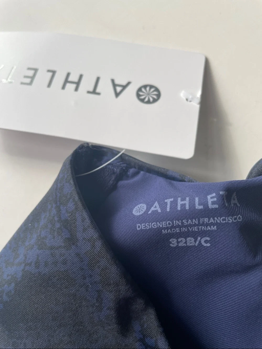 Athleta Snake Bikini Top Bra 32 b/c